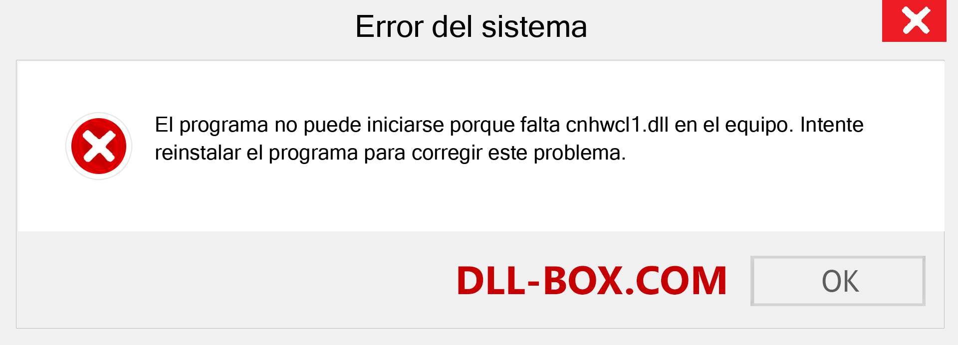 ¿Falta el archivo cnhwcl1.dll ?. Descargar para Windows 7, 8, 10 - Corregir cnhwcl1 dll Missing Error en Windows, fotos, imágenes